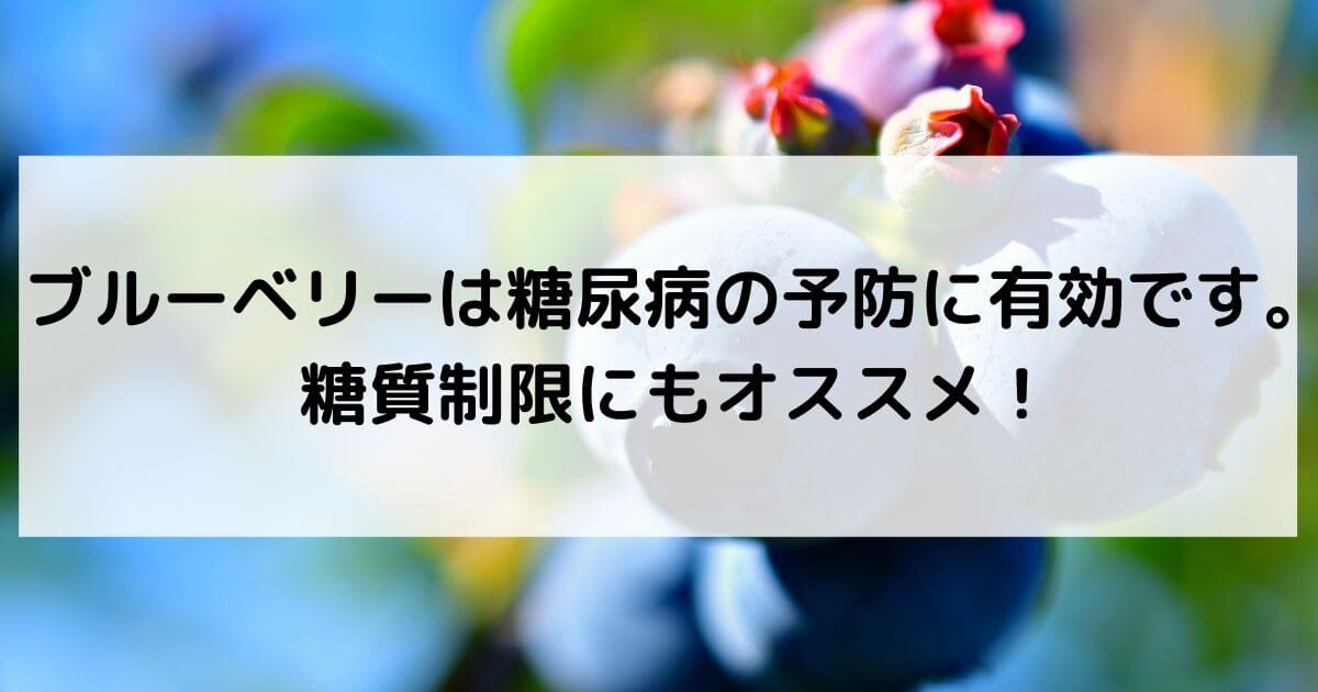 ブルーベリーの血糖負荷